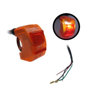 SWITCH DE LUCES P/MOTO CD-18003 C/LUZ NARANJA