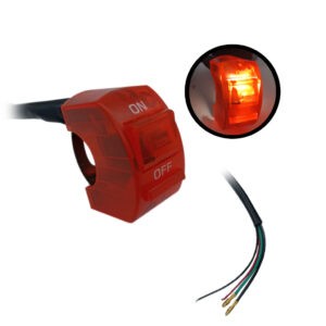 SWITCH DE LUCES P/MOTO CD-18003 C/LUZ ROJO
