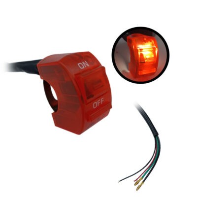SWITCH DE LUCES P/MOTO CD-18003 C/LUZ ROJO
