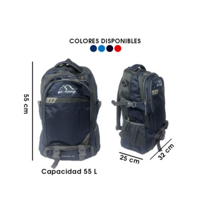 Mochila para campamento 55 litros Guatemala