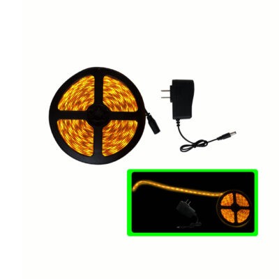 CINTA LED 2528 AMARILLO 5 MTS C/ADAPTADOR 110V