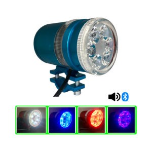 LAMPARA 6 LED 12V MP3 AZUL C/ABRAZADERA 5766-1