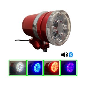 LAMPARA 6 LED 12V MP3 ROJA C/ABRAZADERA 5766-1