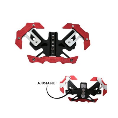 PORTA PLACA MOTO MOVIBLE ROJO GZPJ0002 METALICO