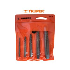 EXTRACTOR DE TORNILLOS 5 PCS 1/8 A 3/4  TRUPER