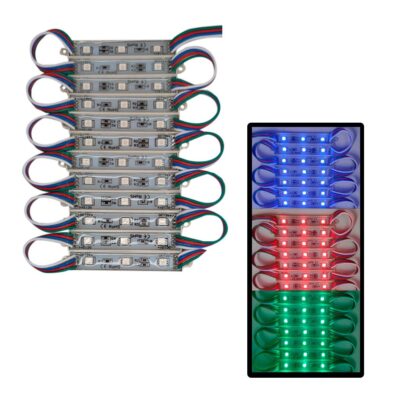 MODULO 3 LED 8X2CM MULTICOLOR AZ/ROJO/VERDE