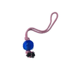 JUGUETE P/ PERRO LAZO BOLA HULE 37CM 7959-2