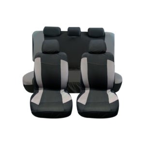 FUNDAS P/ASIENTO 16-6121-N-G NEGRO Y GRIS 9 PCS