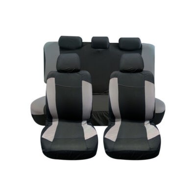 FUNDAS P/ASIENTO 16-6121-N-G NEGRO Y GRIS 9 PCS