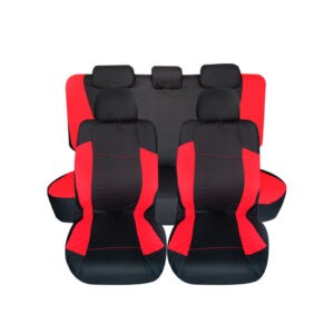 FUNDAS P/ASIENTO 16-6121-N-G NEGRO Y ROJO 9 PCS