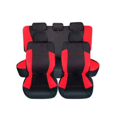 FUNDAS P/ASIENTO 16-6121-N-G NEGRO Y ROJO 9 PCS