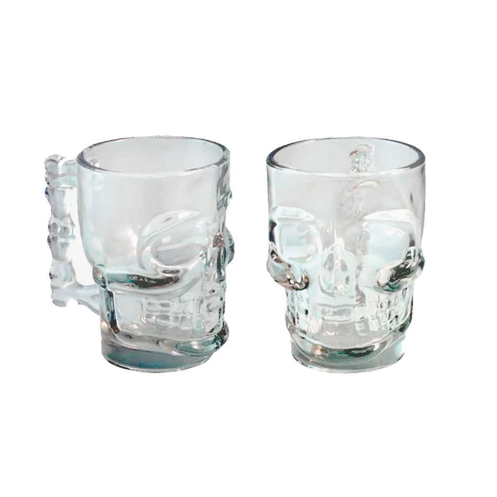 TARRO DE VIDRIO CALAVERA TRANSPARENTE 16 ONZAS