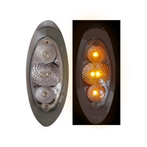 LAMPARA LATERAL 4 LED OVAL F1R-1817LED-AMBAR