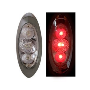 LAMPARA LATERAL 4 LED OVAL F1R-1817LED-ROJO