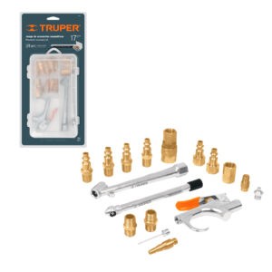 ACCESORIOS NEUMATICOS 17 PCS C/ORG TRUPER