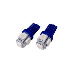 BOMBILLO 5 LED BLUE 2 PCS 5050-T10C 5 LADOS