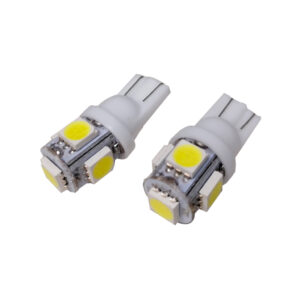 BOMBILLO 5 LED WHITE 2 PCS 5050-T10C 5 LADOS