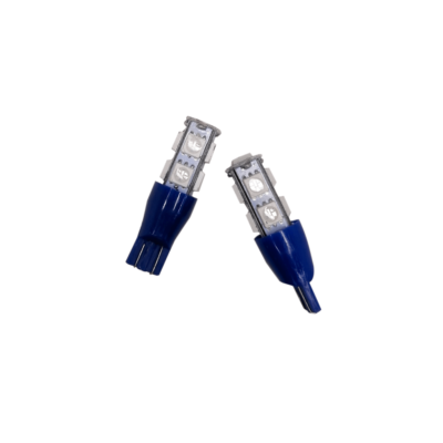 BOMBILLO 9 LED 2 PCS T10 5050-T10B AZUL