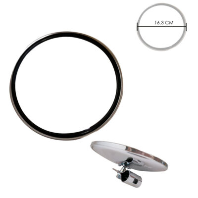 RETROVISOR PLASTICO REDONDO CROM 6 1/4