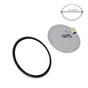 RETROVISOR PLASTICO REDONDO 8" CROMADO 2-164A