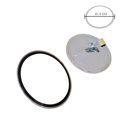 RETROVISOR PLASTICO REDONDO 8" CROMADO 2-164A