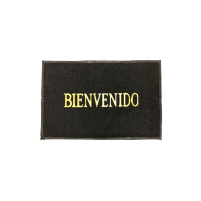 ALFOMBRA BIENVENIDO NEGRO 58X84CM 169-2