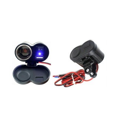 SOCKET Y USB ELECTRICO P/MOTO 12V Y9159Y SWITCH