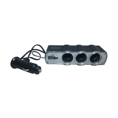 SOCKET ELECTRICO 3 SOCKET + 1 USB 0120