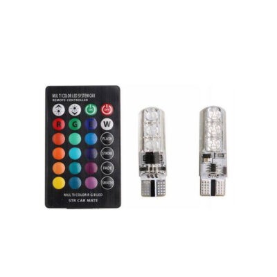 BOMBILLO T10 REDONDO  C/CONTROL RGB-T10