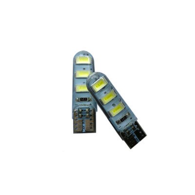 BOMBILLO 6 LED 2 PCS T10  5730-T10B BLANCO FLASH