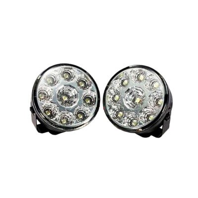 LAMPARA 9 LED P/CARRO REDONDA  2 PCS 976-23 67MM