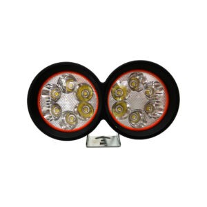 LAMPARA LED DOBLE REDONDA 6 X 2 LED 15X7CM 443-6