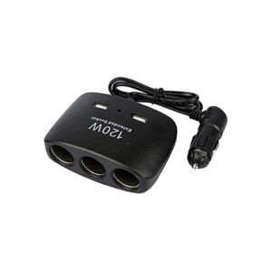SOCKET ELECTRICO 3 SOCKET 2 USB 1511 120W 12-24V