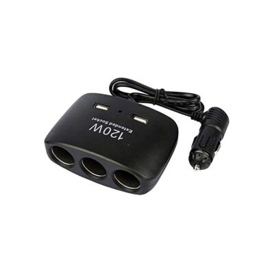 SOCKET ELECTRICO 3 SOCKET 2 USB 1511 120W 12-24V