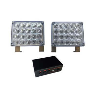 LAMPARA STROBO 2PC 40 LED ROJO/AZUL PSD0018A
