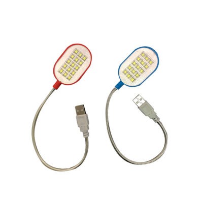 LAMPARA 15 LED USB DXY AZUL/ROJO/NEGRO