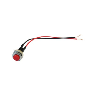 SWITCH MINI PUSH  2 PIN 125 VOH AC 205-24 C/CABLE