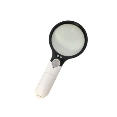 LUPA DOBLE 9CM Y 2 CM C/LUZ BLANCA 3 LED 6903A