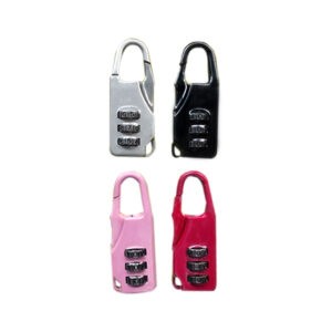 CANDADO CON CLAVE P/MALETA 104 SIL/PINK/BK/FUCSIA