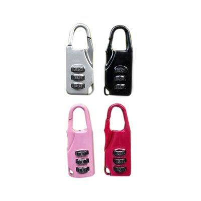 CANDADO CON CLAVE P/MALETA 104 SIL/PINK/BK/FUCSIA