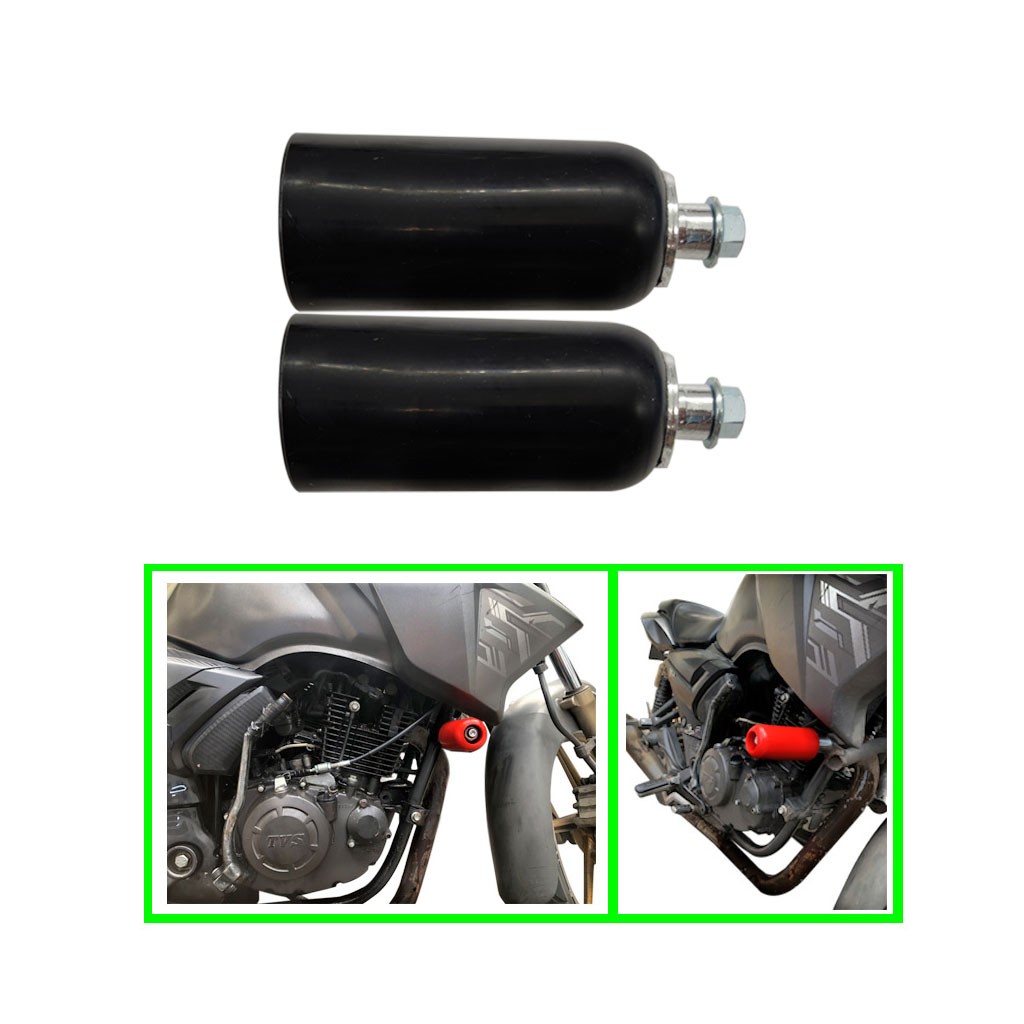 PROTECTOR DE EJE P/MOTO 45MMX12CM PLASTICO NEGRO M6CA001-1