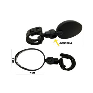 RETROVISOR OVALADO P/BICICLETA DX-002 7X5CM AJUST