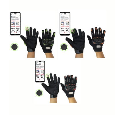GUANTES P/MOTORISTA TOUCH SC-05 M L XL GR/RD/BK