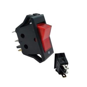 SWITCH C/LUZ SEE SAW 15 AMP 125V ROJO B-25