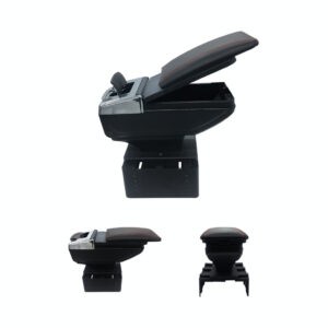CONSOLA Y DESCANSA BRAZO P/AUTO 001 BK HILO RD
