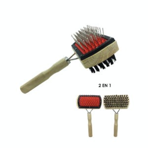 CEPILLO P/MASCOTAS DOBLE CABEZA 10X5CM XR-03
