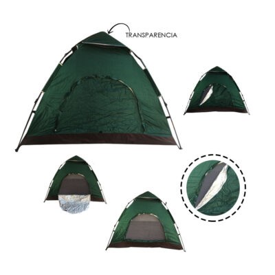 CARPA P/ACAMPAR AUTOMATICA 4 PERSONAS 0172-2 2X2X1.3M