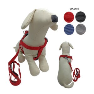 ARNES Y CORREA P/PERRO 2X120CM  HJ-LH254 BL RD GY BK