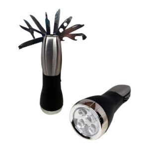 LAMPARA DE MANO 4 LED C/ 8 HERRAMIENTAS 801