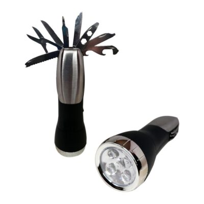 LAMPARA DE MANO 4 LED C/ 8 HERRAMIENTAS 801